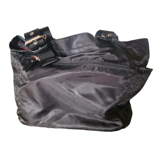 Franco Sarto Black Canvas Shoulder Bag - Picture 4 of 10